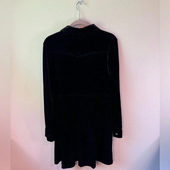 Velvet Maternity Mini Dress - black, size small - Picture 5 of 5